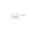 A round white corrugated cake board with a diameter of 25cm or 9.84in and a thickness of 1.2cm or 0.47in.