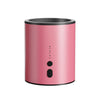 A pink electric candle warmer lamp with a black base and control buttons for wax melts and essential oils.