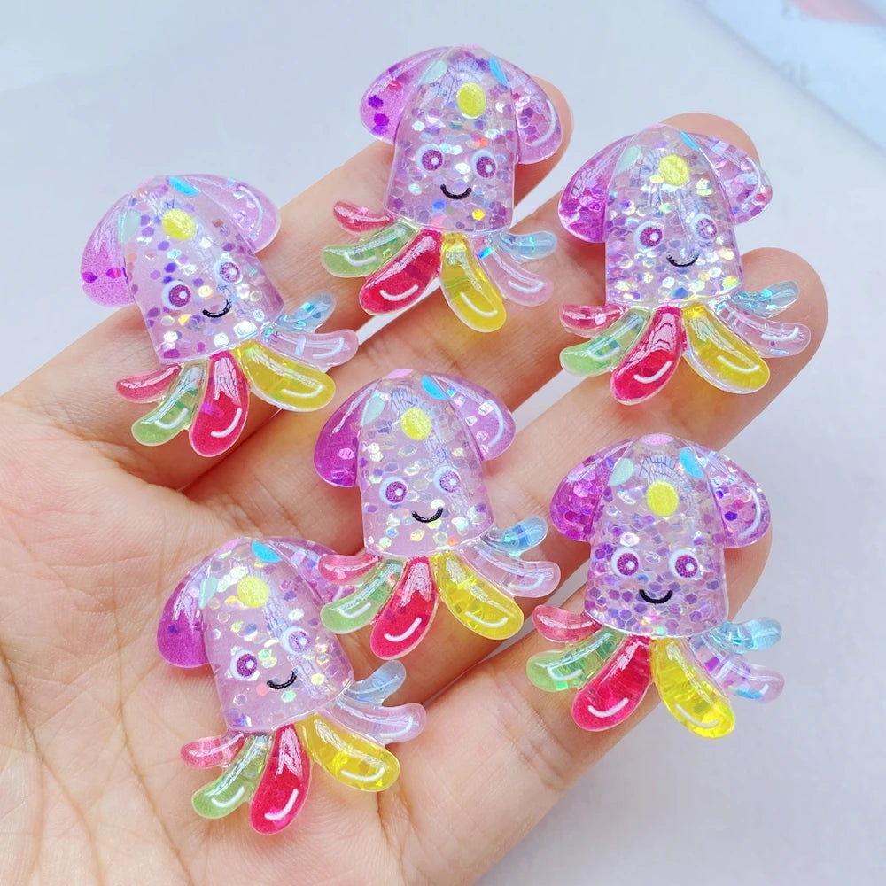 Cute Resin Ocean Animal Charms for Crafting & Accessories