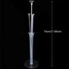 A clear balloon stand kit with a pole and base for party decorations.