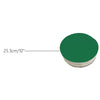 A stack of round, dark green cardboard cake boards, with a dimension line indicating 25.3 cm or 10 inches.
