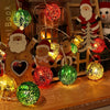 Festive LED fairy lights and ornaments decorated with Christmas themes like Santa and reindeer