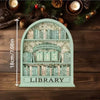 A light green wooden shelf displaying books and a sign that reads Books Read This Year 045 Library