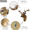 Rustic Faux Deer Head Wall Décor with Antlers