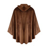 A rich brown velvet hooded cloak draped over a form.