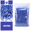 Bag of dark blue flatback resin rhinestones for crafting
