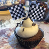 Checkered Racing Flag Toothpicks for Cupcakes & Party Decor