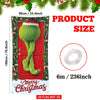 A festive Christmas door cover flag featuring a green fuzzy beard and holly leaves.