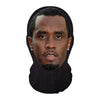 Realistic full-face cosplay mask of a man with dark skin and a short beard