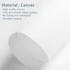 Roll of white canvas material for wall art featuring a fine, smooth texture.