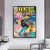 Animated wall art poster featuring Invincible characters in a dynamic comic book style.