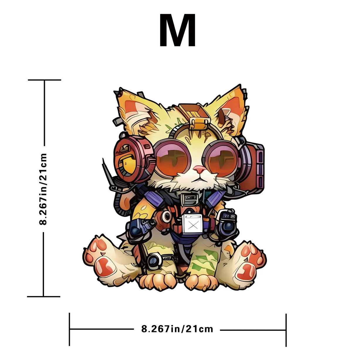 A cat-shaped wooden jigsaw puzzle featuring an irregular design for relaxation and decor.