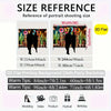 Size reference chart showing dimensions for a 2D flat printing background cloth for portrait shooting