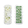 Artificial rose flower arch panel in white and green for wedding and party decor