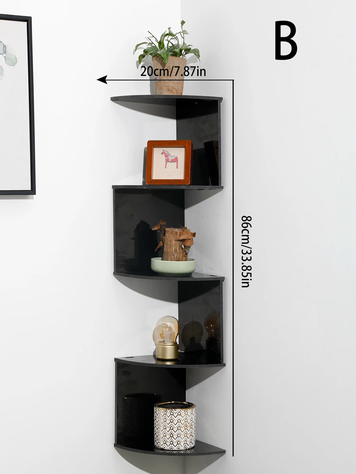 Corner Floating Wooden Wall Shelves for Home Decor