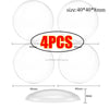 Four white silicone door stoppers with a size of 40x40x8mm.