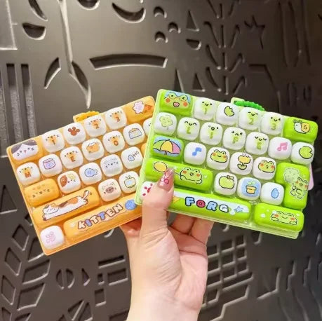 Giant Keycap Fidget Clicker Keychain Set