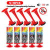 Five red air pressure horns for football championship fanfare