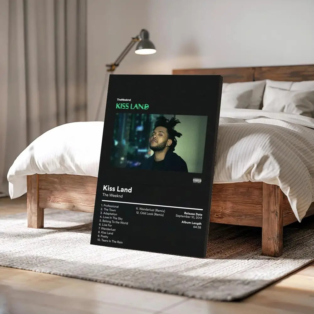 The Weeknd Calligraphy Album Art Canvas Print
