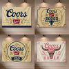 Three decorative flag banners featuring the Coors Banquet Rodeo logo in various styles and colors.