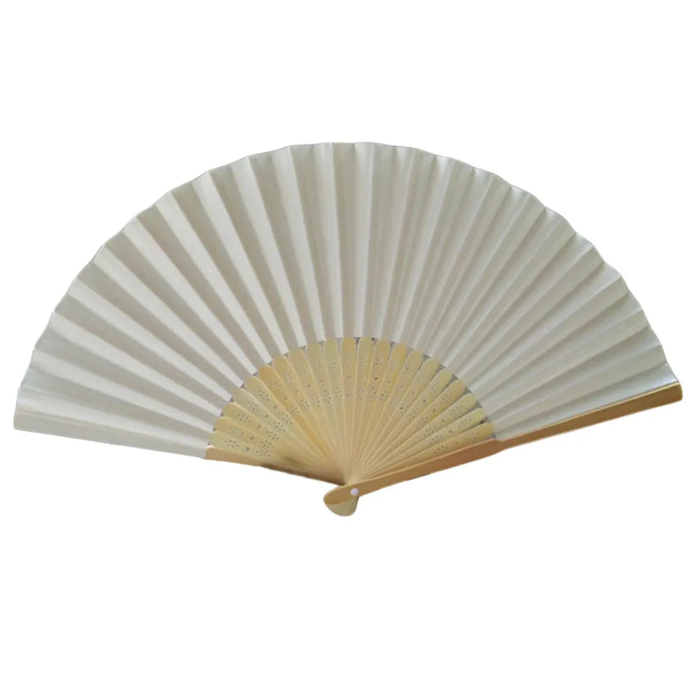 Elegant Foldable Bamboo Hand Fan for Weddings & Parties