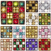A collection of 44 festive Christmas ball ornaments in various colors and finishes.
