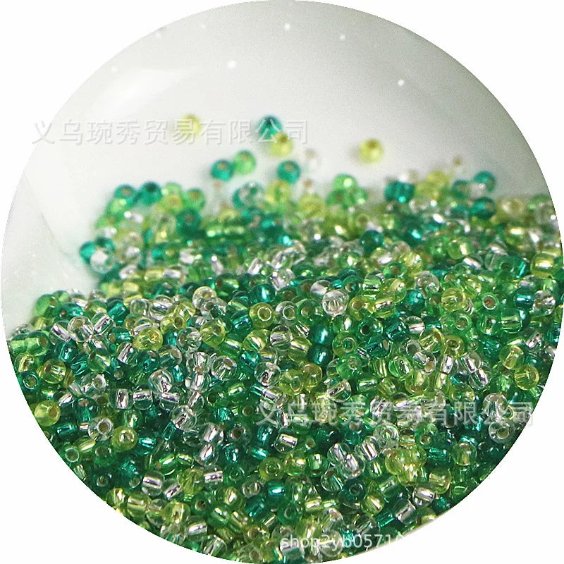 Silver Rice Glass Beads for Jewelry Making