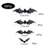 3D Halloween Bat Wall Decorations (Set of Black PVC Bats)