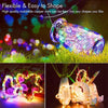 Flexible copper wire fairy lights bent into various shapes and designs