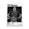 UFC-Poster mit Georges St-Pierre, seinen Kampfstatistiken und seinem Rekord