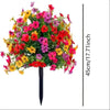 Artificial Petunia Flowers with Ground Stakes – 18" Outdoor Faux Flowers for Garden & Porch Decor
