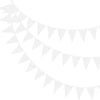 A string of white triangle bunting flags forming a curved garland.