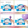 Instructions for using an electric balloon air pump inflator with two nozzles to inflate a balloon.