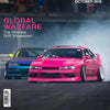 A pink Nissan Silvia drift car is featured on a dark background for a Speed Hunters Global Warfare poster.