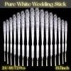 A set of 24/48/72 pieces of pure white wedding sticks for glow wand lighting.