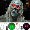 LED glowing eyes for Halloween decor showing a skull mask and various colored light options