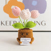 Handmade Crochet Tulip & Sunflower Potted Plant Set