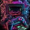 Neon Gamer Controller Diamond Painting Kit