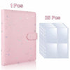 Pink reusable A5 Kpop photocard album binder with 25 clear plastic sleeves
