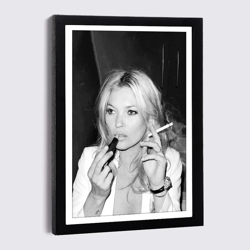 Elegant Wooden Picture Frame with Artistic Canvas Print