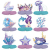 Purple Mermaid Birthday Party Supplies Kit for Girls