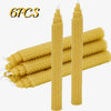 Hand-Rolled Beeswax Taper Candles with Honeycomb Design