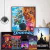 A collection of Minecraft Legends and Minecraft themed wall art posters featuring dynamic scenes and characters.