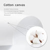 Close-up view of cotton canvas texture and fibers used for art printing.
