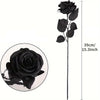 Artificial Black Roses with Long Stems for Gothic Home Decor