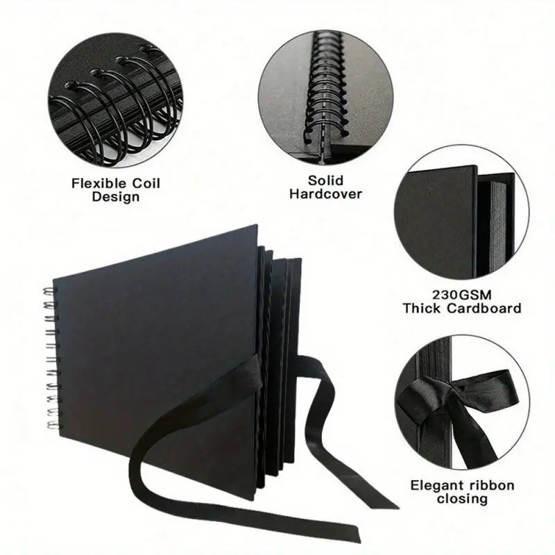 Large 40-Page Scrapbook Album for Photos and DIY Crafting