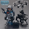 A detailed miniature of a soldier in tactical gear and a drone flying above, part of the Veyron Special Forces Building Block