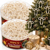 A set of 20 pearl bow ornaments for Christmas trees, featuring elegant white beaded decorations.
