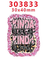 Pink glitter acrylic charms for DIY hairbows and crafts