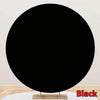 Solid black circular photo backdrop for events